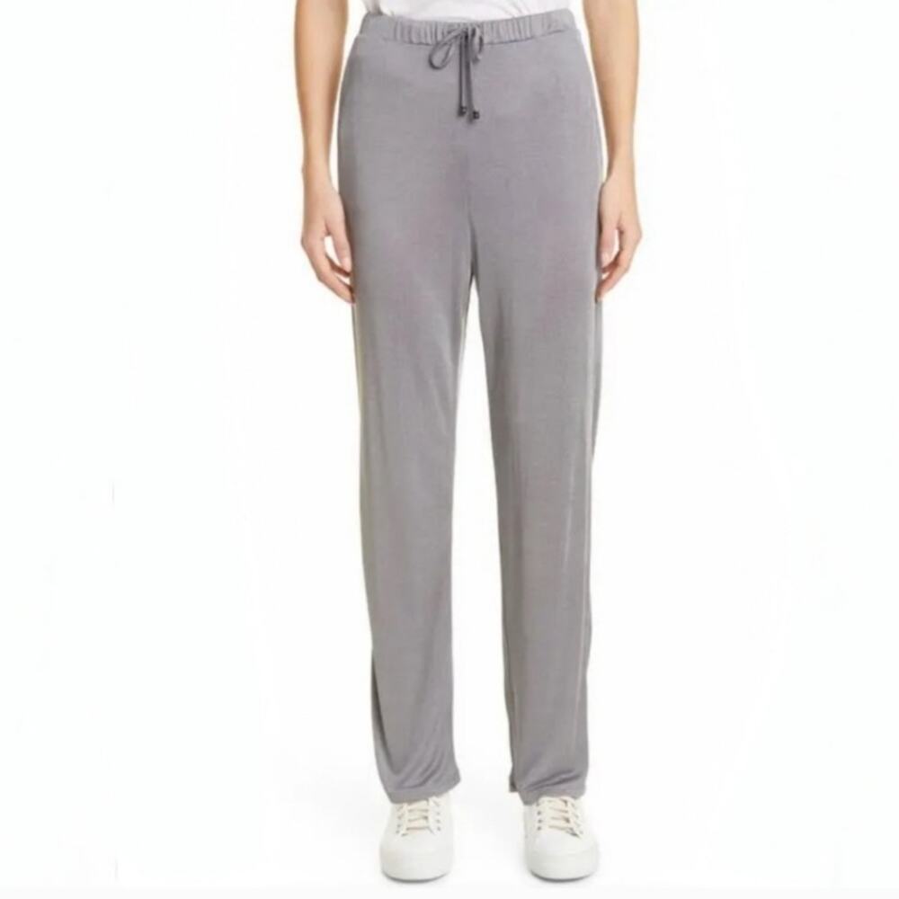 Maxmara Leisure Medium Grey Straight Leg Jersey Trouser Pants S